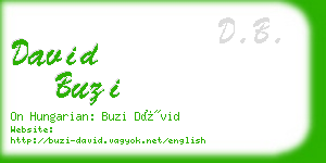 david buzi business card